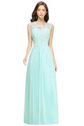Lace & Chiffon Maxi Bridesmaid Dress - Luzilly Bridal & Apparel