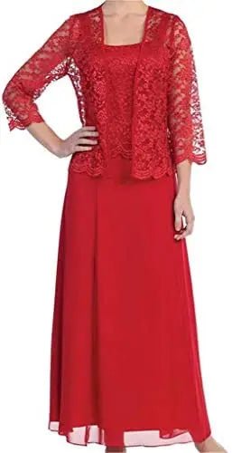 Lace Chiffon Mother of the Bride Gown with Jacket - Luzilly Bridal & Apparel