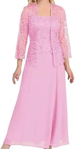 Lace Chiffon Mother of the Bride Gown with Jacket - Luzilly Bridal & Apparel