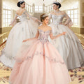 Lace-Detail Quinceañera Ball Gown - Luzilly Bridal & Apparel