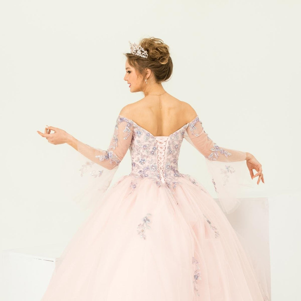 Lace-Detail Quinceañera Ball Gown - Luzilly Bridal & Apparel