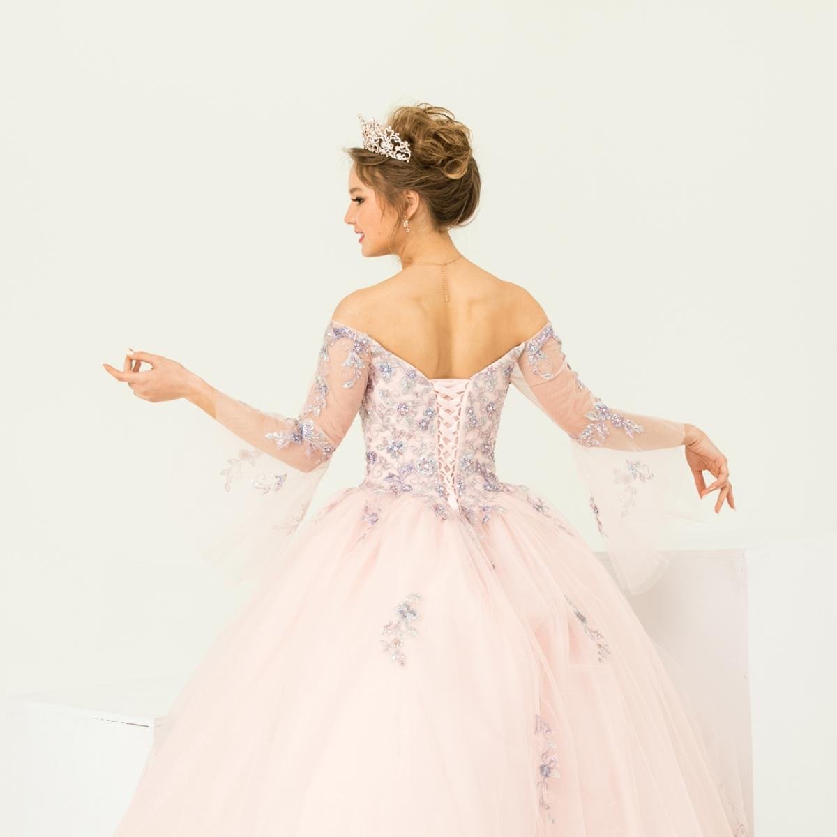 Lace-Detail Quinceañera Ball Gown - Luzilly Bridal & Apparel