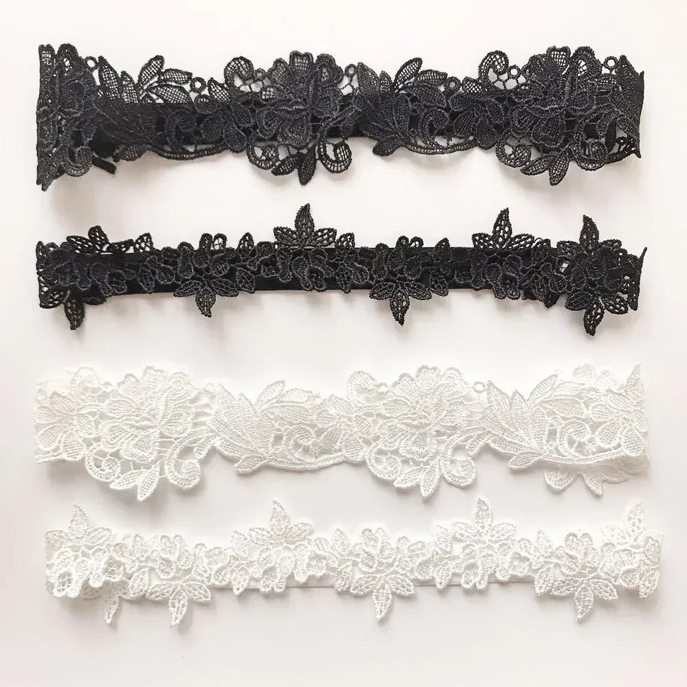 Lace Floral Bridal Garter Set (2-Piece) - Luzilly Bridal & Apparel