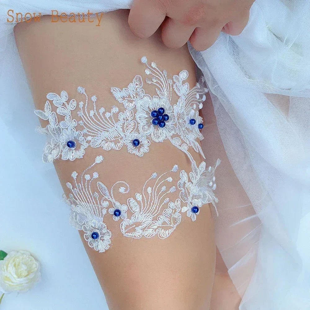 Lace Floral Bridal Garter Set (2-Piece) - Luzilly Bridal & Apparel