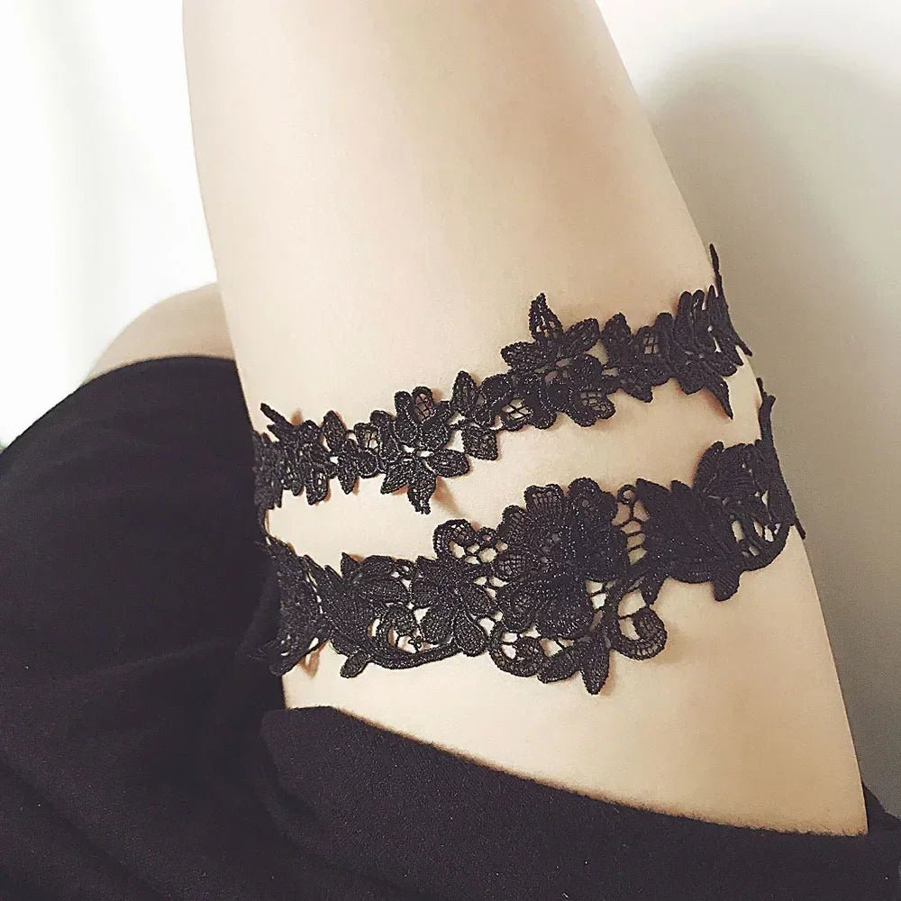 Lace Floral Bridal Garter Set (2-Piece) - Luzilly Bridal & Apparel