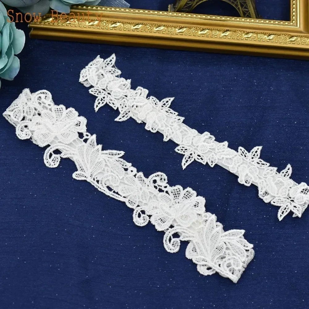 Lace Floral Bridal Garter Set (2-Piece) - Luzilly Bridal & Apparel
