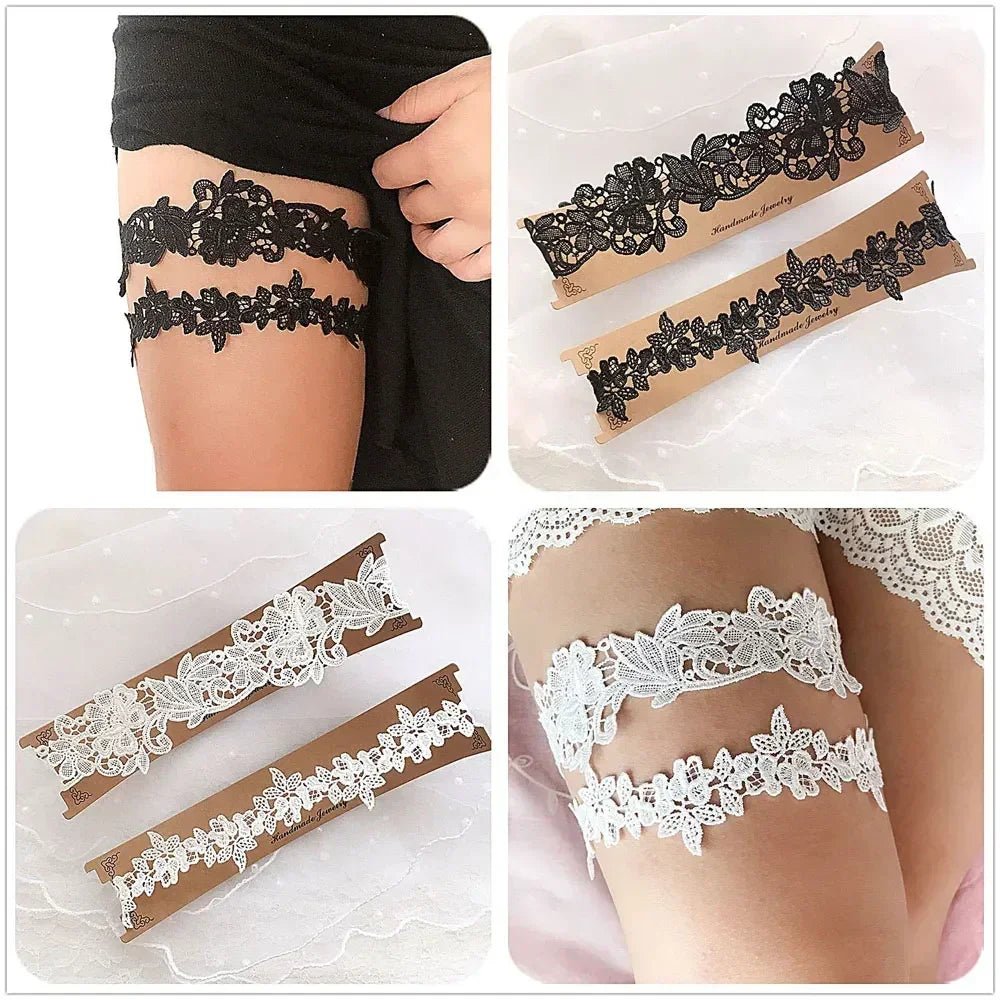 Lace Floral Bridal Garter Set (2-Piece) - Luzilly Bridal & Apparel