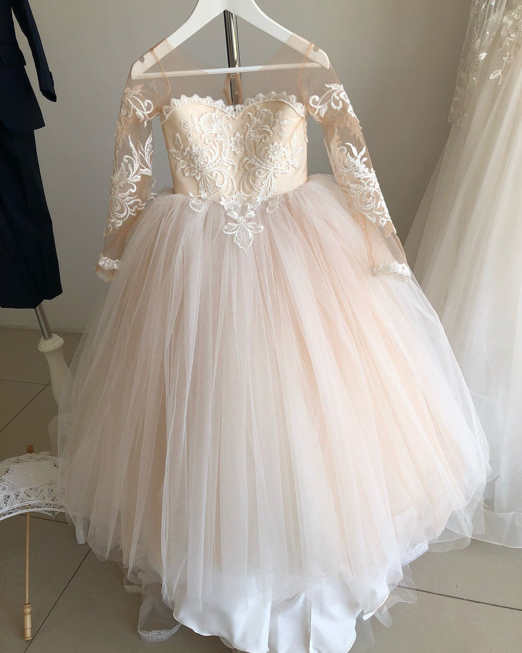 Lace Flower Girl Dress - Luzilly Bridal & Apparel