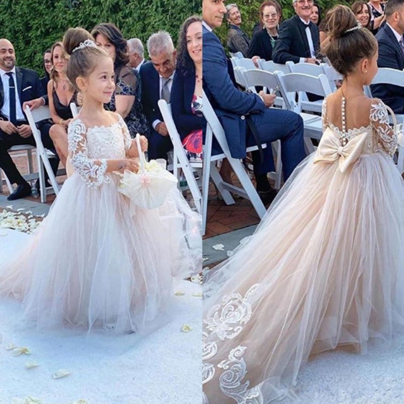 Lace Flower Girl Dress - Luzilly Bridal & Apparel