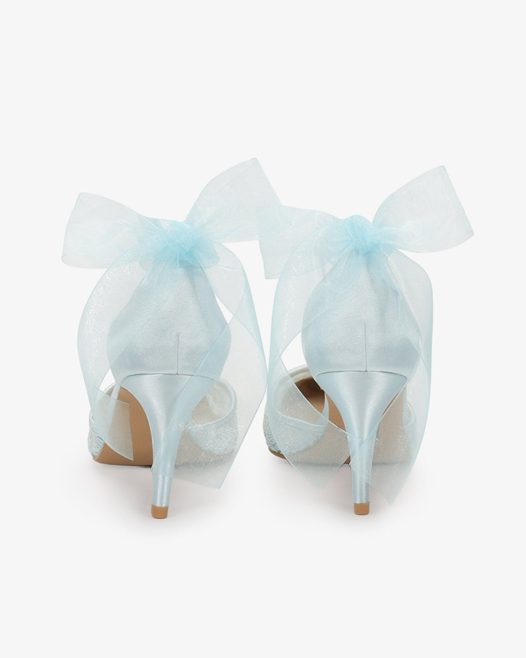 Lace Heels with Ankle Tie For Brides - Luzilly Bridal & Apparel
