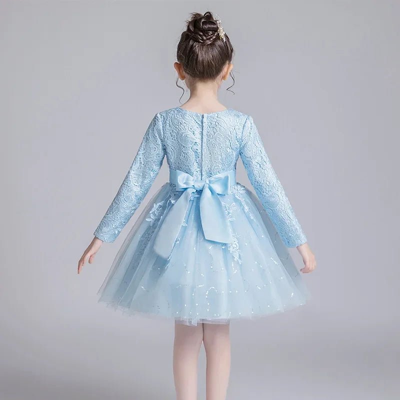 Lace Long-Sleeve Flower Girl Dress - Luzilly Bridal & Apparel