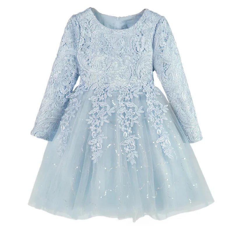Lace Long-Sleeve Flower Girl Dress - Luzilly Bridal & Apparel