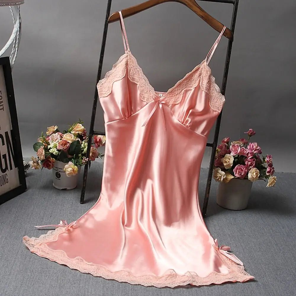 Lace-Patchwork Camisole Nightdress - Luzilly Bridal & Apparel