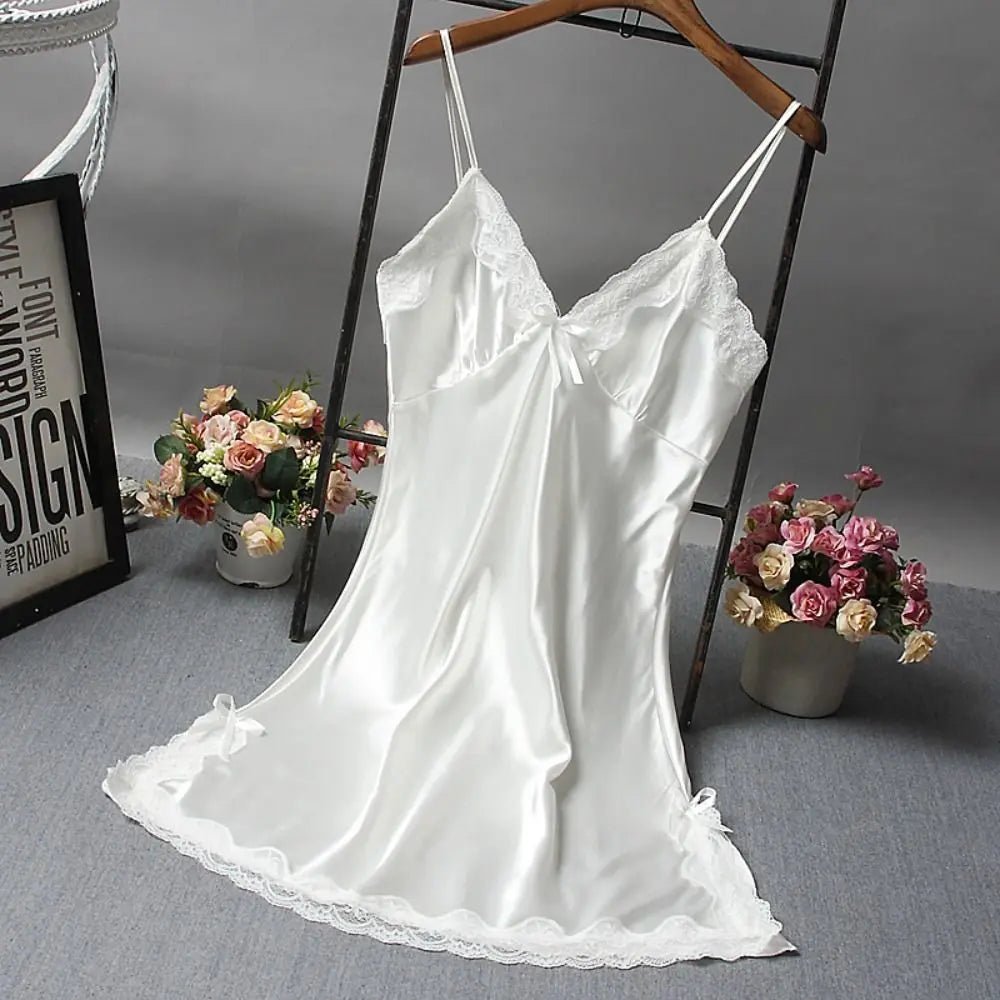 Lace-Patchwork Camisole Nightdress - Luzilly Bridal & Apparel