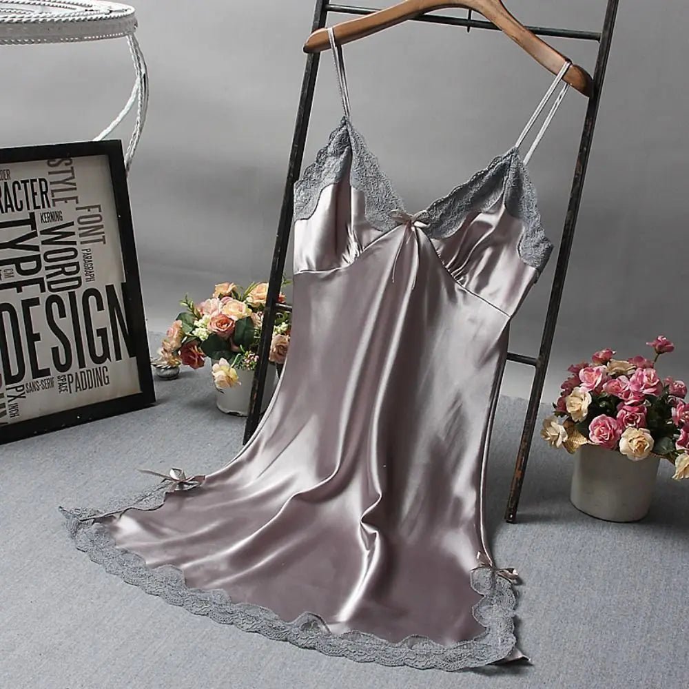 Lace-Patchwork Camisole Nightdress - Luzilly Bridal & Apparel