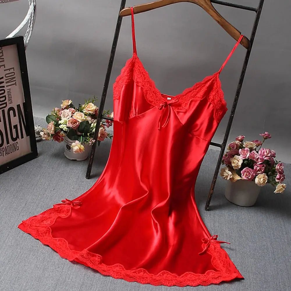 Lace-Patchwork Camisole Nightdress - Luzilly Bridal & Apparel
