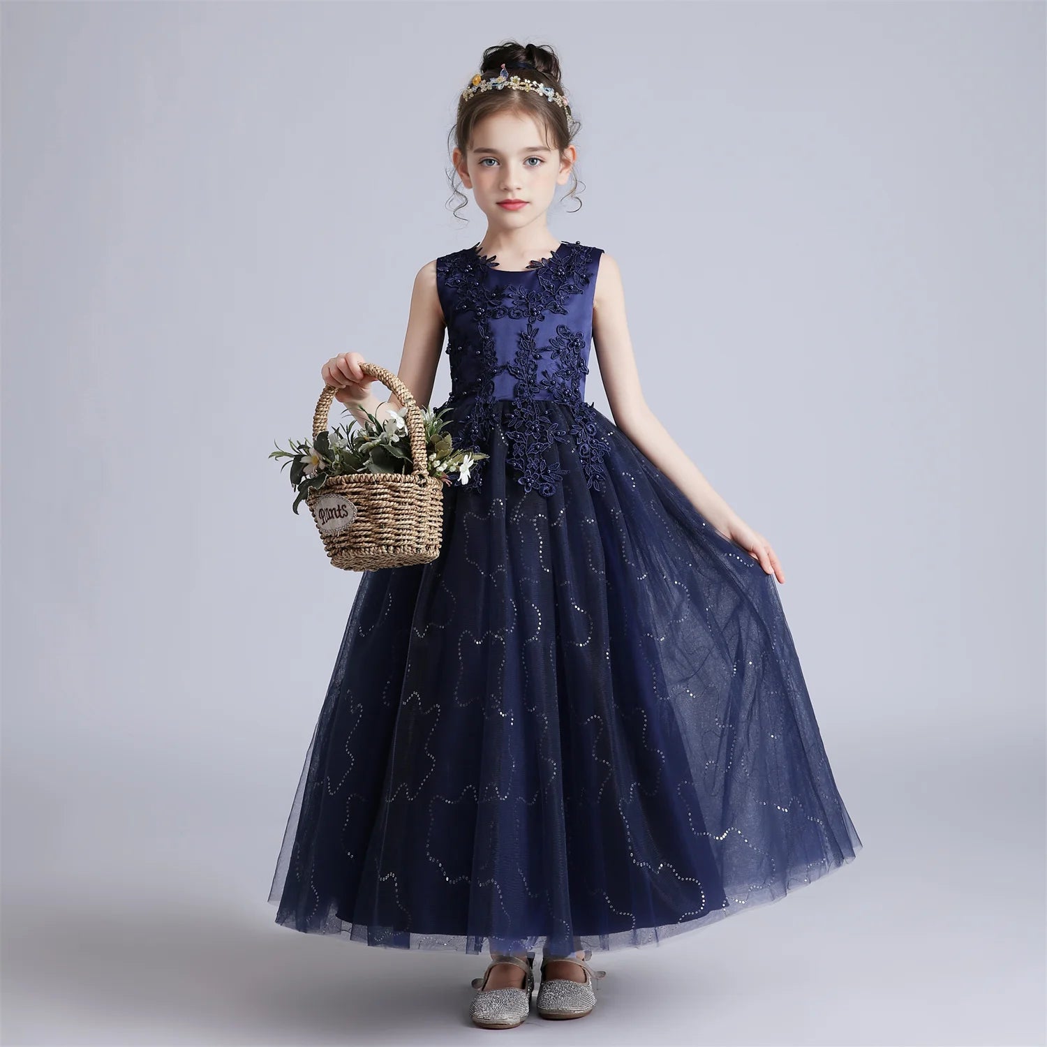 Lace Princess Girls Formal Party Dress - Luzilly Bridal & Apparel