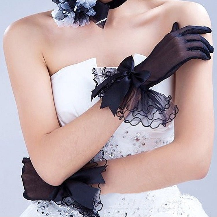 Mesh Evening Gloves - Luzilly Bridal & Apparel