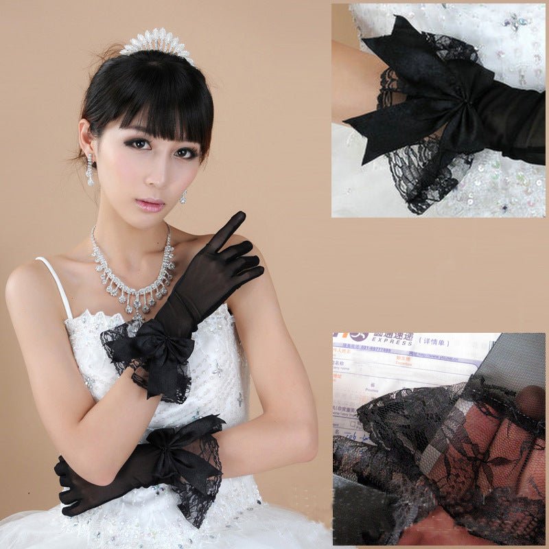 Lace Wedding Bridal Wedding Dress Evening Gloves - Luzilly Bridal & Apparel