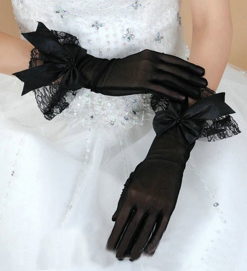 Lace Wedding Bridal Wedding Dress Evening Gloves - Luzilly Bridal & Apparel