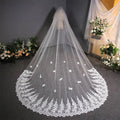 Floral Lace Cathedral Veil with Train