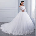 Lace Wedding Dress with Long Train - Luzilly Bridal & Apparel