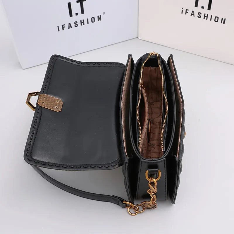 Ladies' Diamond Grid Handbag | New Autumn & Winter High-End Small Square Bag & Designer Crossbody Shoulder Bag - Luzilly Bridal & Apparel