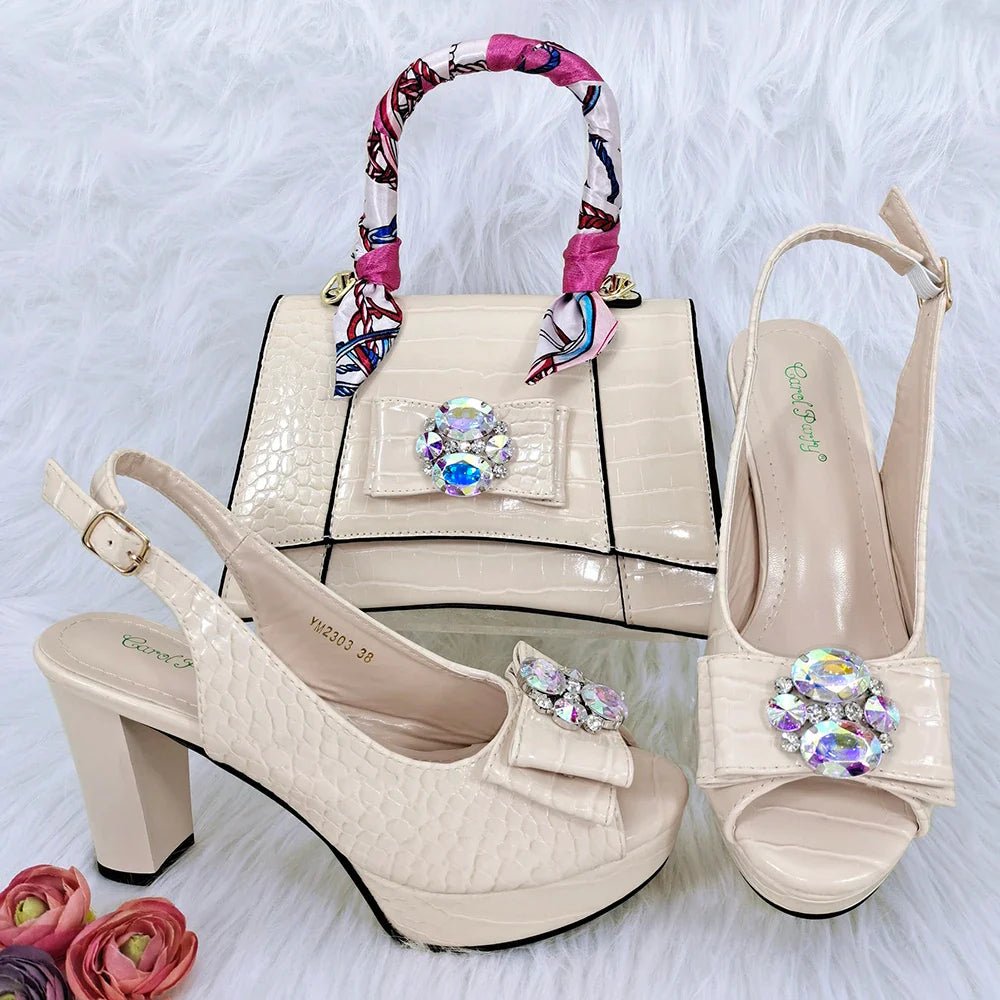 Ladies Shoes and Bag Set African Sets HFG1-29 - Luzilly Bridal & Apparel