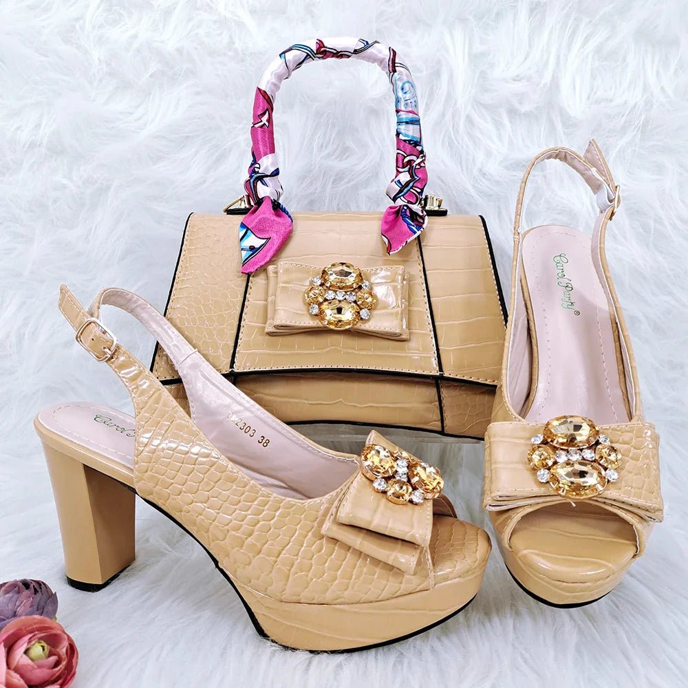 Ladies Shoes and Bag Set African Sets HFG1-29 - Luzilly Bridal & Apparel