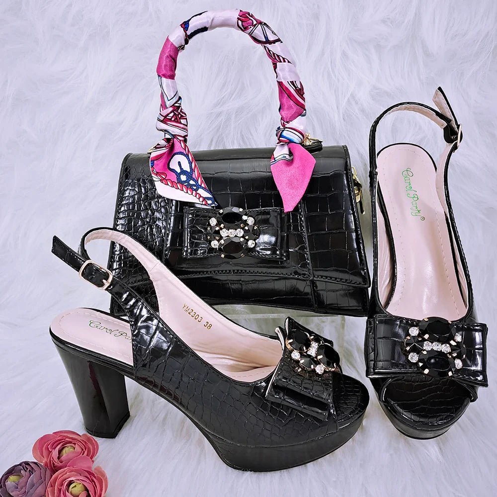 Ladies Shoes and Bag Set African Sets HFG1-29 - Luzilly Bridal & Apparel