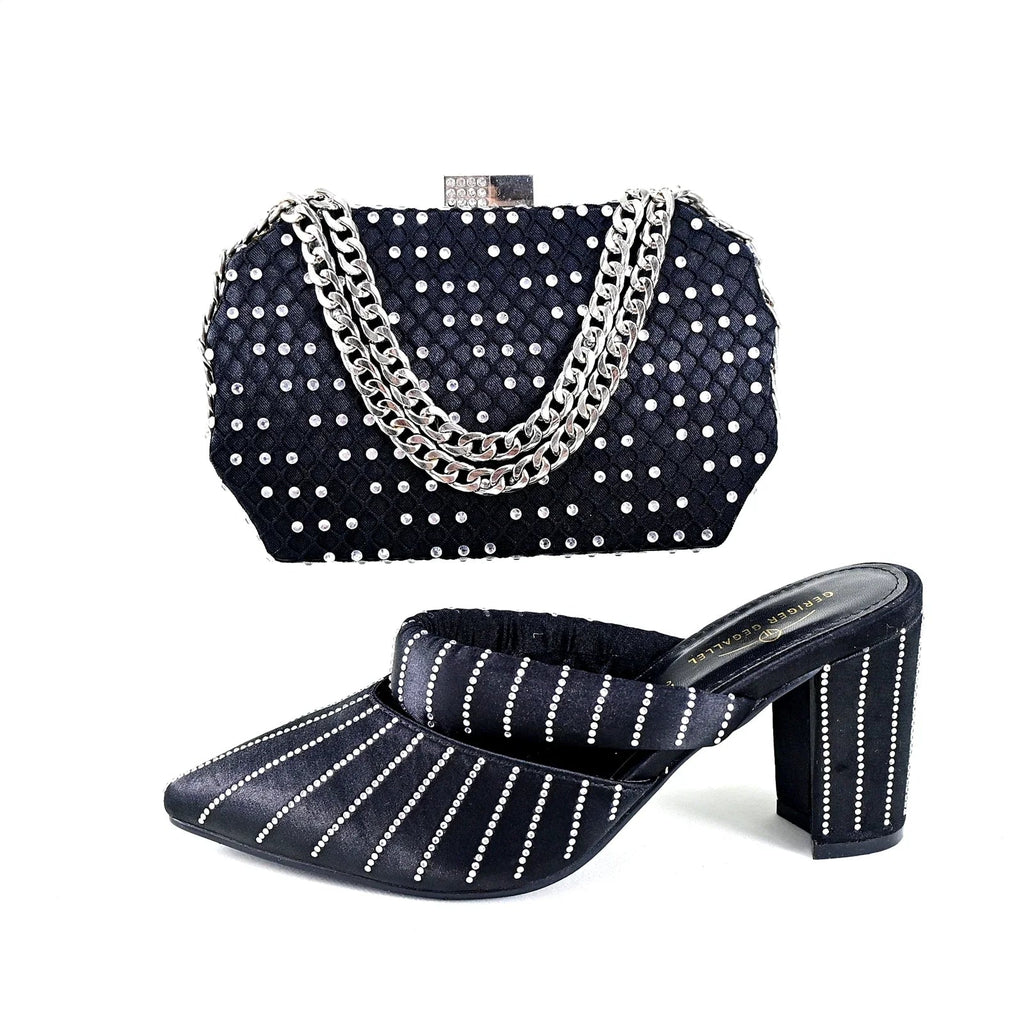 Ladies Shoes Matching Bag Set TR1-1 - Luzilly Bridal & Apparel