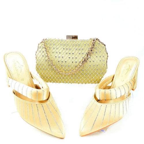 Ladies Shoes Matching Bag Set TR1-1 - Luzilly Bridal & Apparel