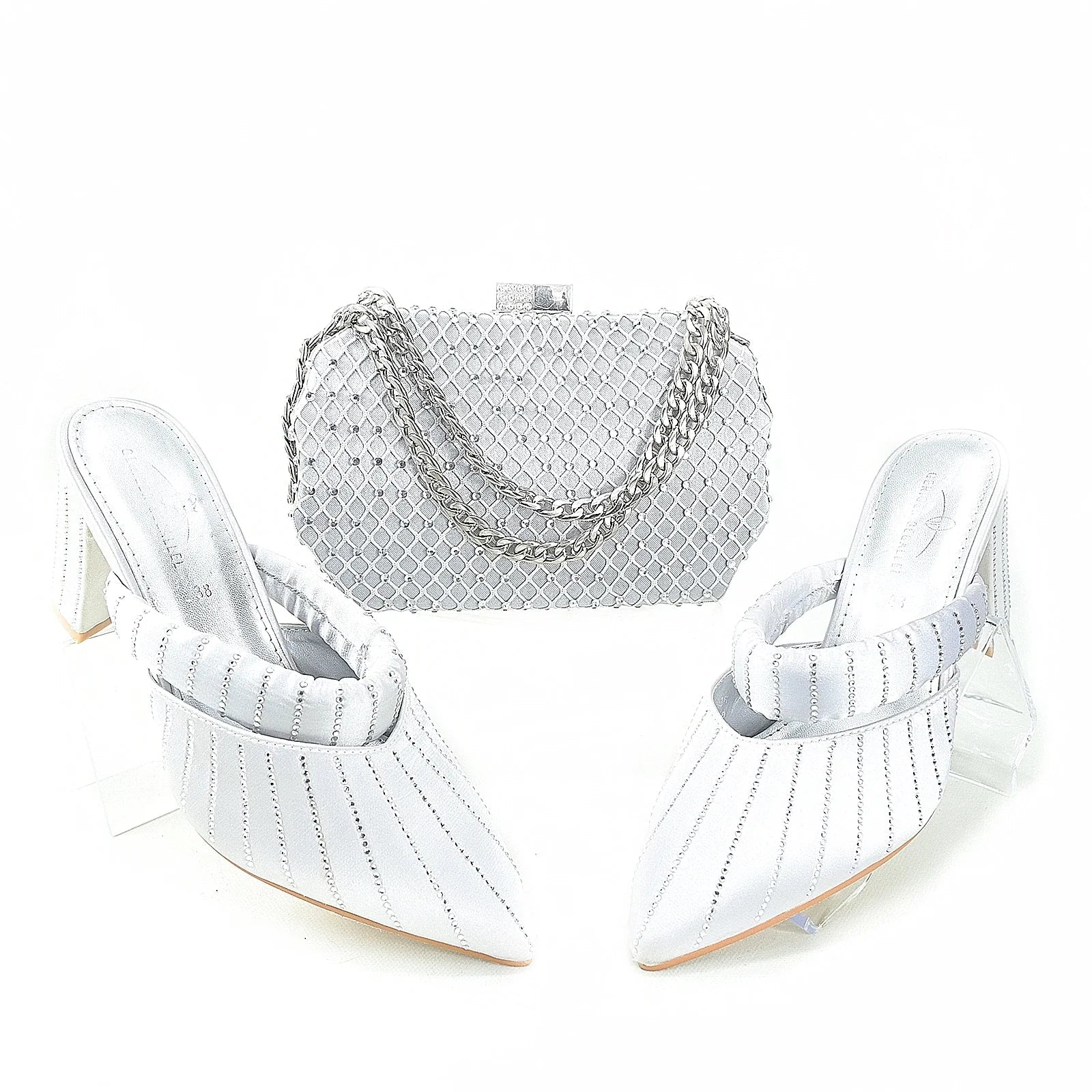 Ladies Shoes Matching Bag Set TR1-2 - Luzilly Bridal & Apparel