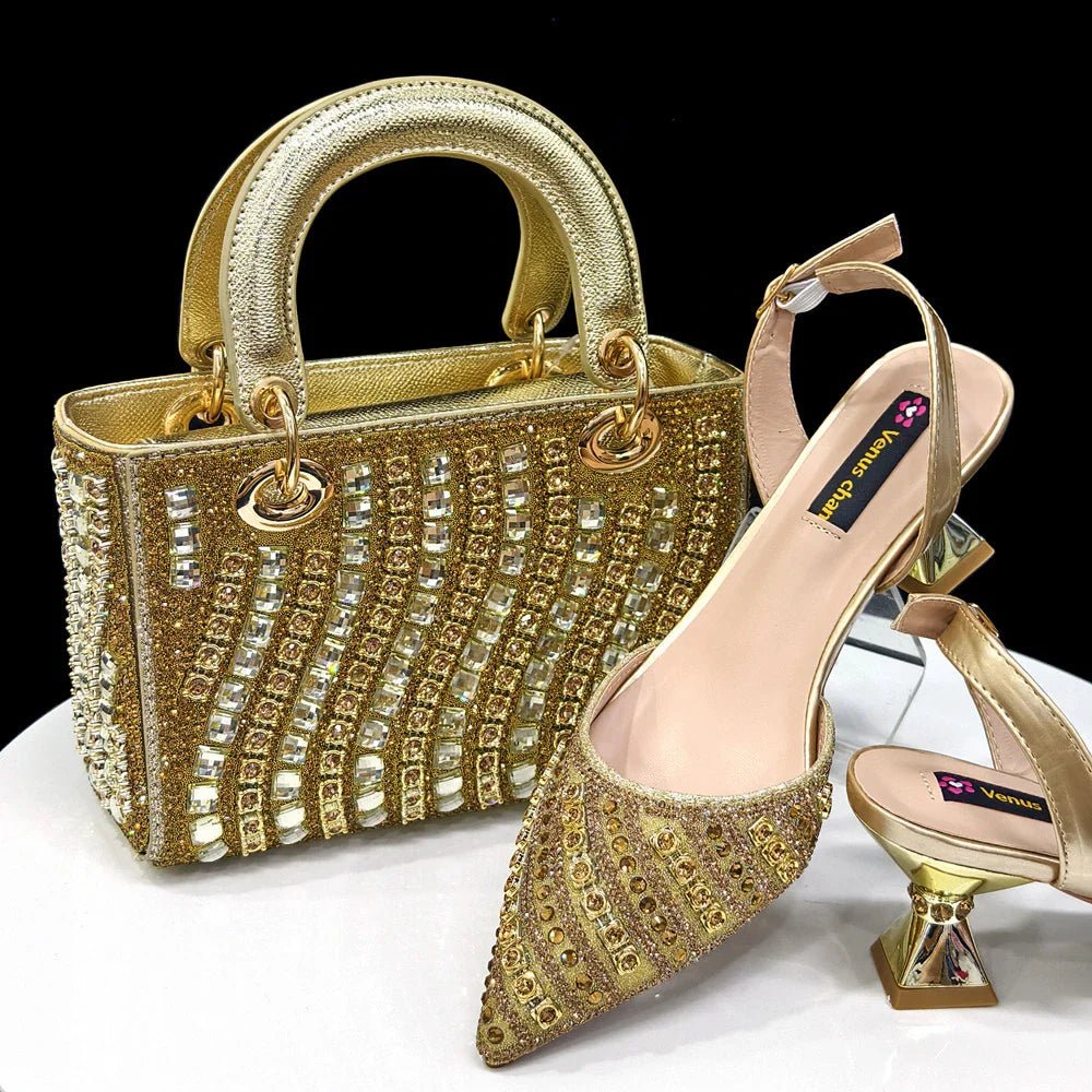 Ladies Shoes With Matching Bag Set- ED101 - Luzilly Bridal & Apparel