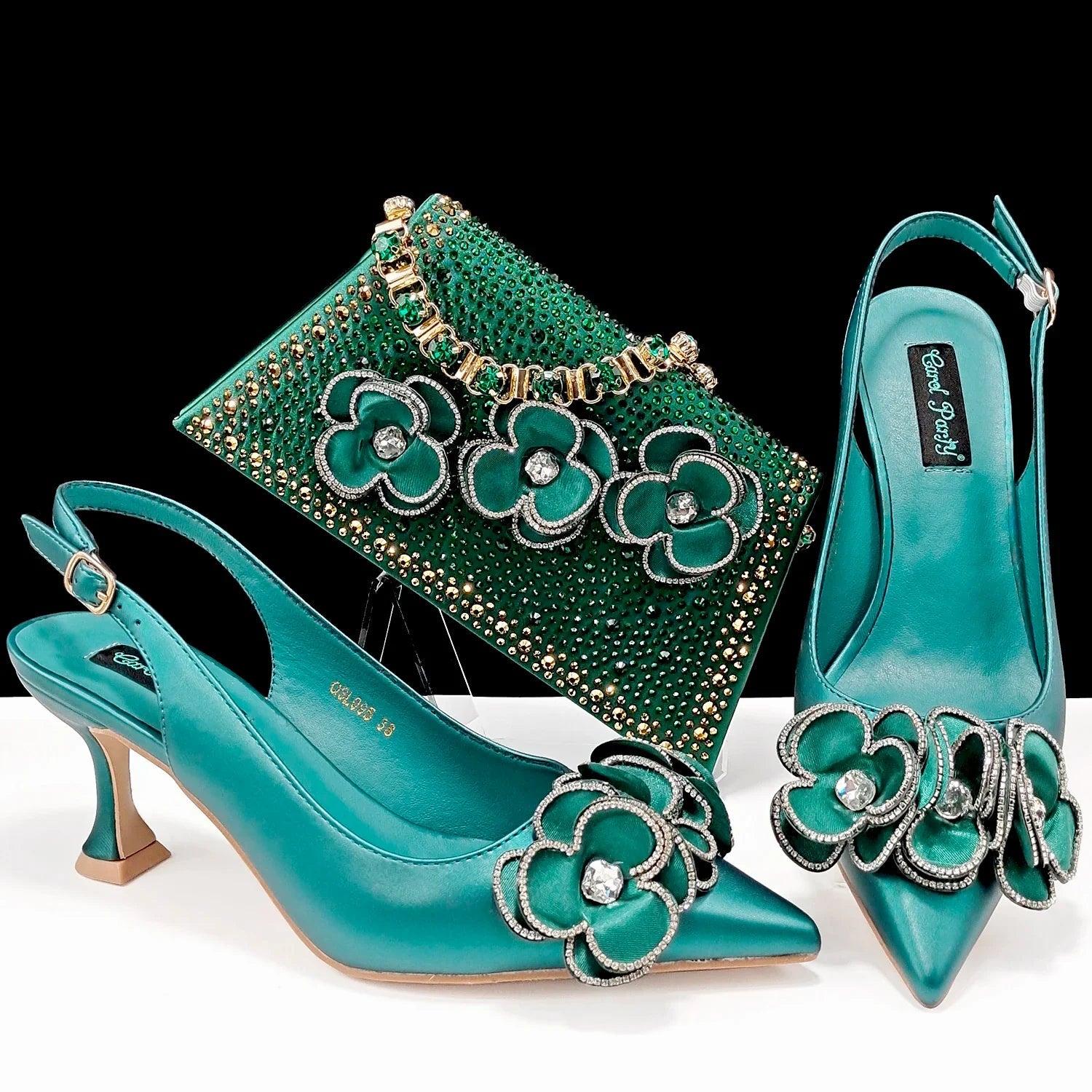 Ladies Shoes With Matching Bag Set- ED101 - Luzilly Bridal & Apparel
