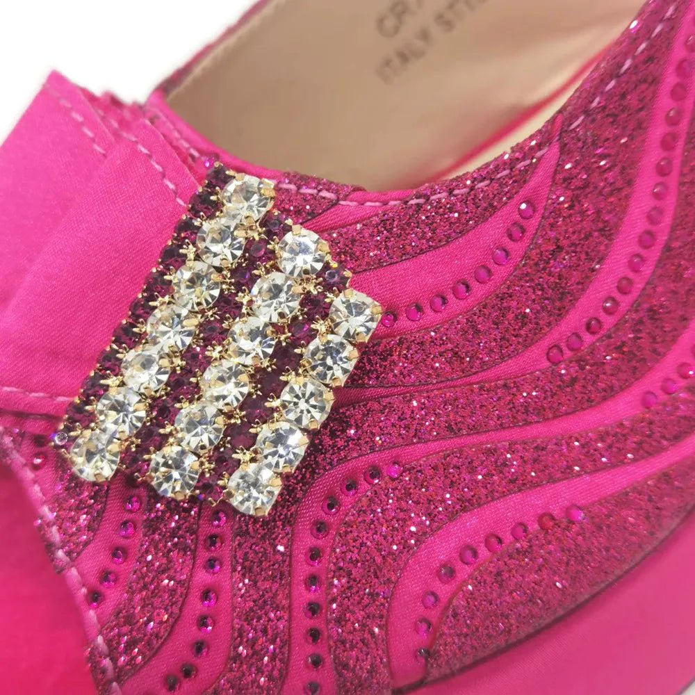 Ladies Shoes With Matching Bag Set for Party ED320 - Luzilly Bridal & Apparel