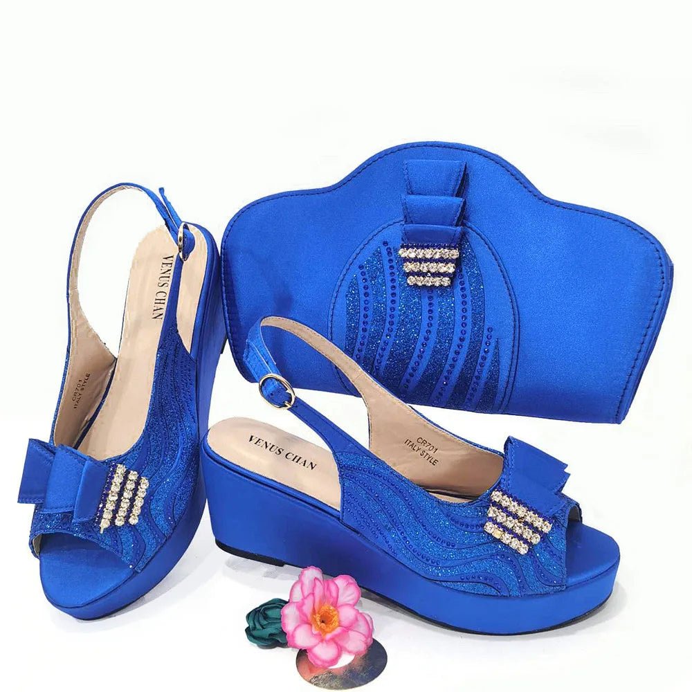 Ladies Shoes With Matching Bag Set for Party ED320 - Luzilly Bridal & Apparel