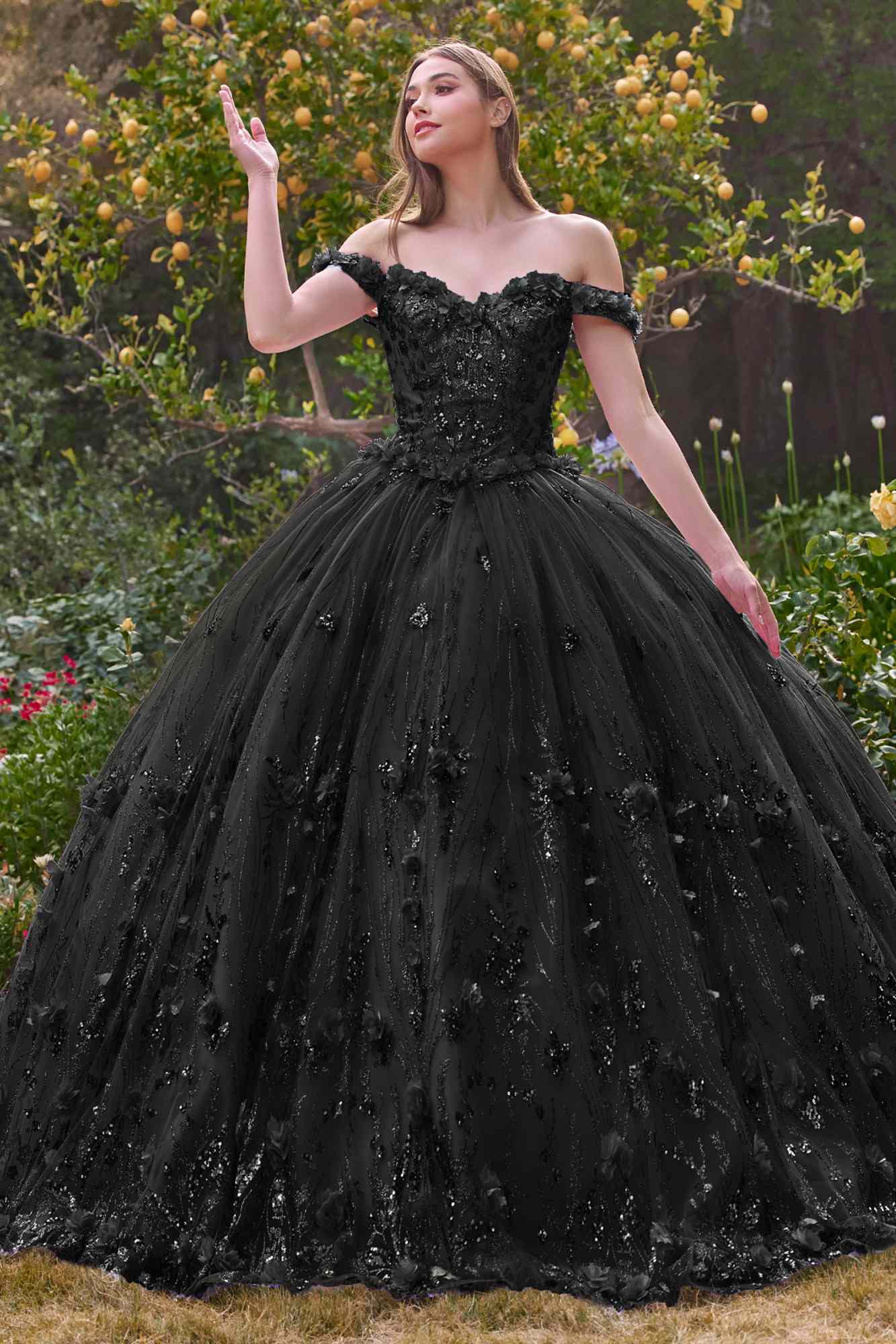 Ladivine 15704 Off the Shoulder Quinceanera Floral Ball Gown - Luzilly Bridal & Apparel