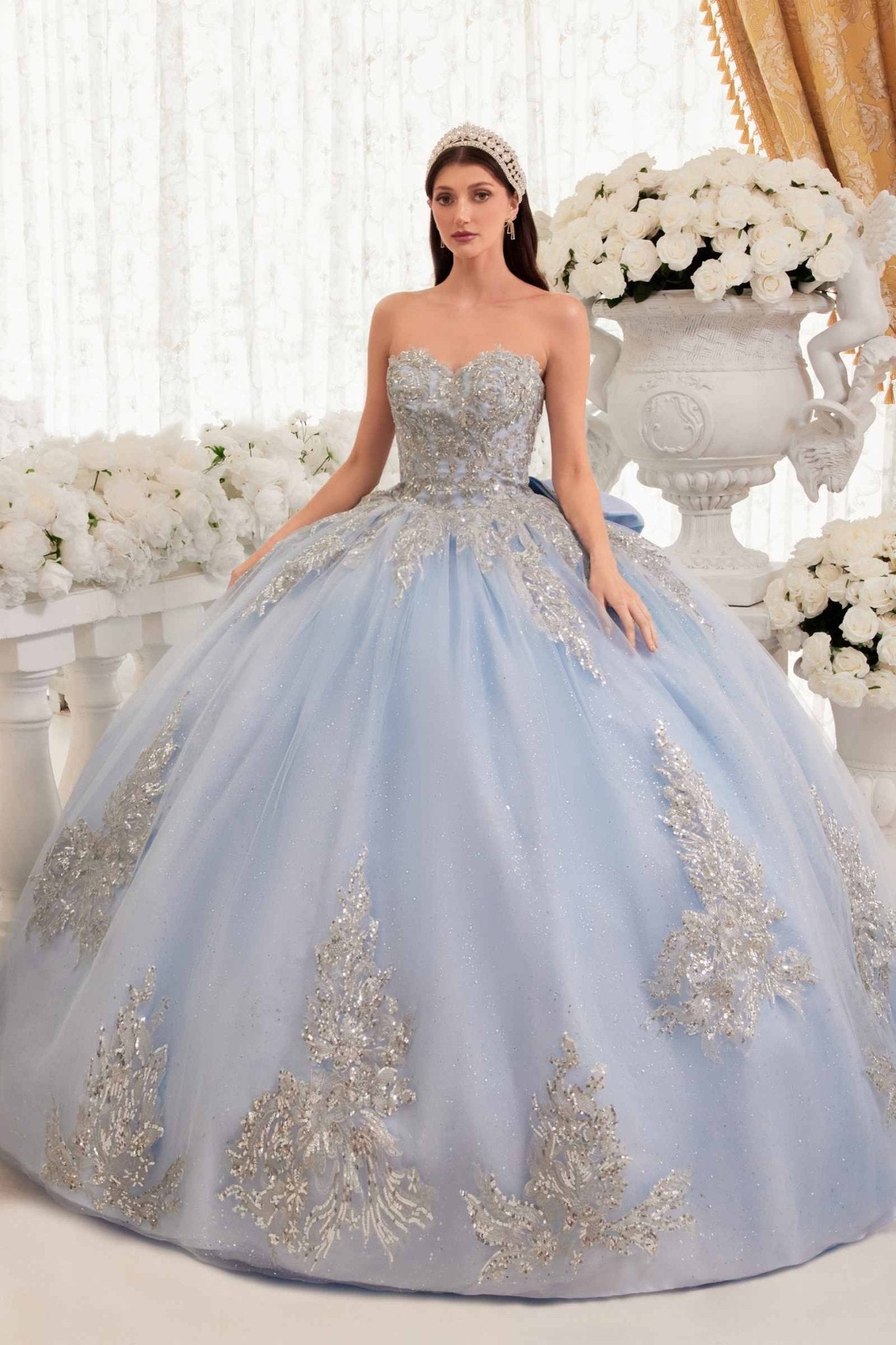 Ladivine 15715 Strapless Quinceanera Poofy A-Line Sweet 16 Gown - Luzilly Bridal & Apparel