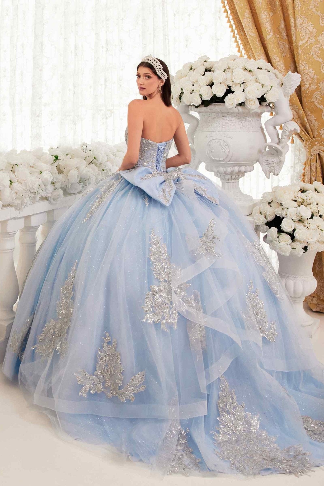 Ladivine 15715 Strapless Quinceanera Poofy A-Line Sweet 16 Gown - Luzilly Bridal & Apparel