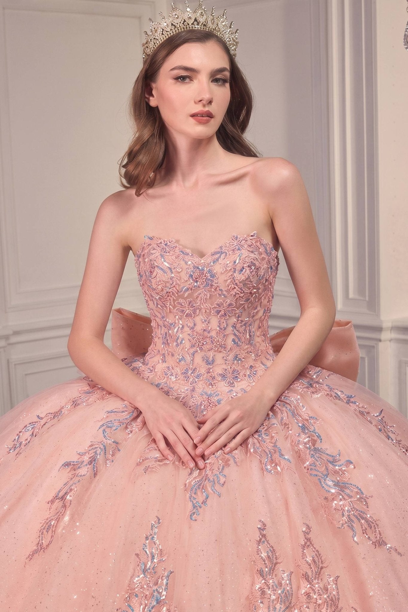 Ladivine 15715 Strapless Quinceanera Poofy A-Line Sweet 16 Gown - Luzilly Bridal & Apparel