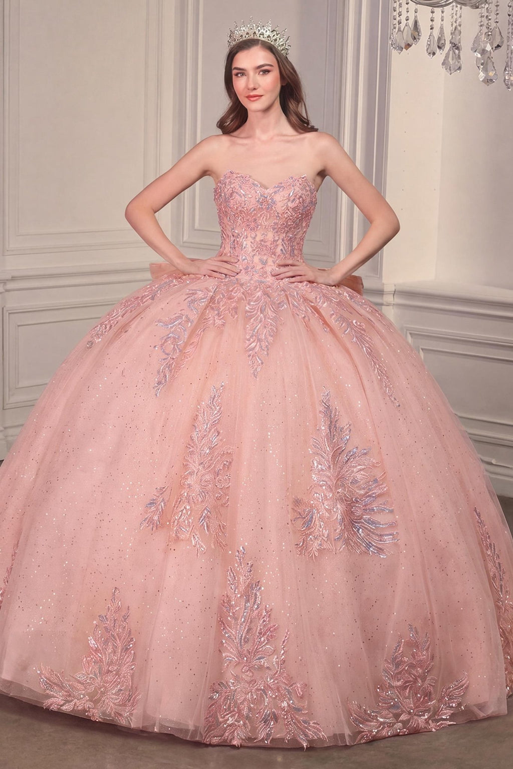 Ladivine 15715 Strapless Quinceanera Poofy A-Line Sweet 16 Gown - Luzilly Bridal & Apparel
