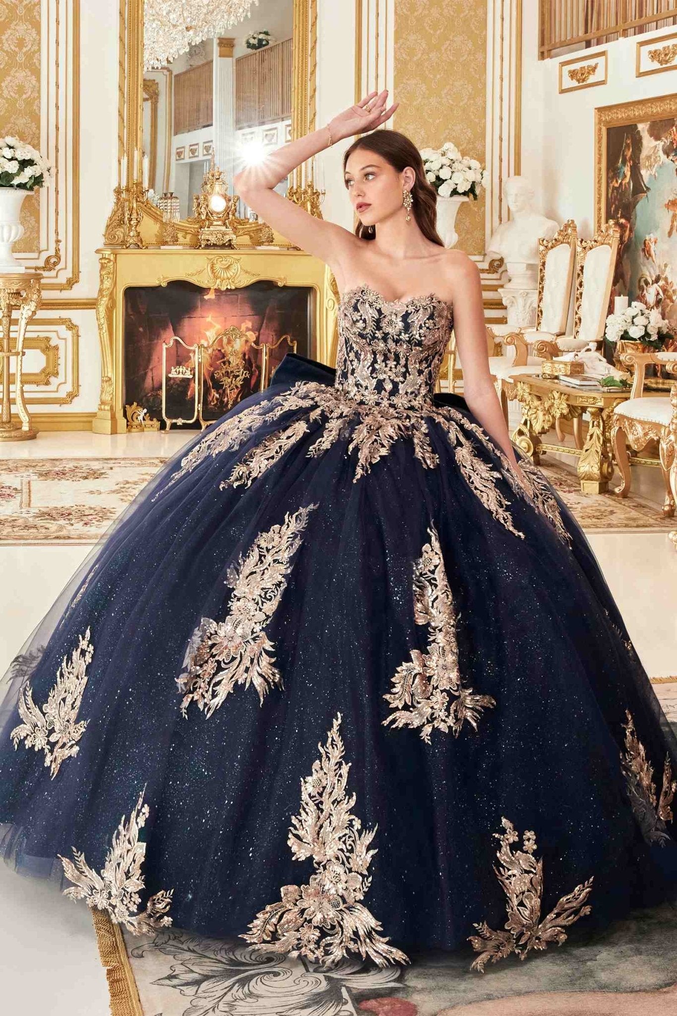 Ladivine 15715 Strapless Quinceanera Poofy A-Line Sweet 16 Gown - Luzilly Bridal & Apparel