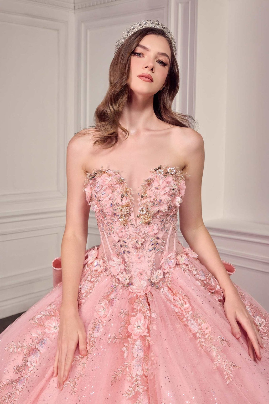 Ladivine 15726 Strapless Sweetheart Quinceanera Ball Gown - Luzilly Bridal & Apparel