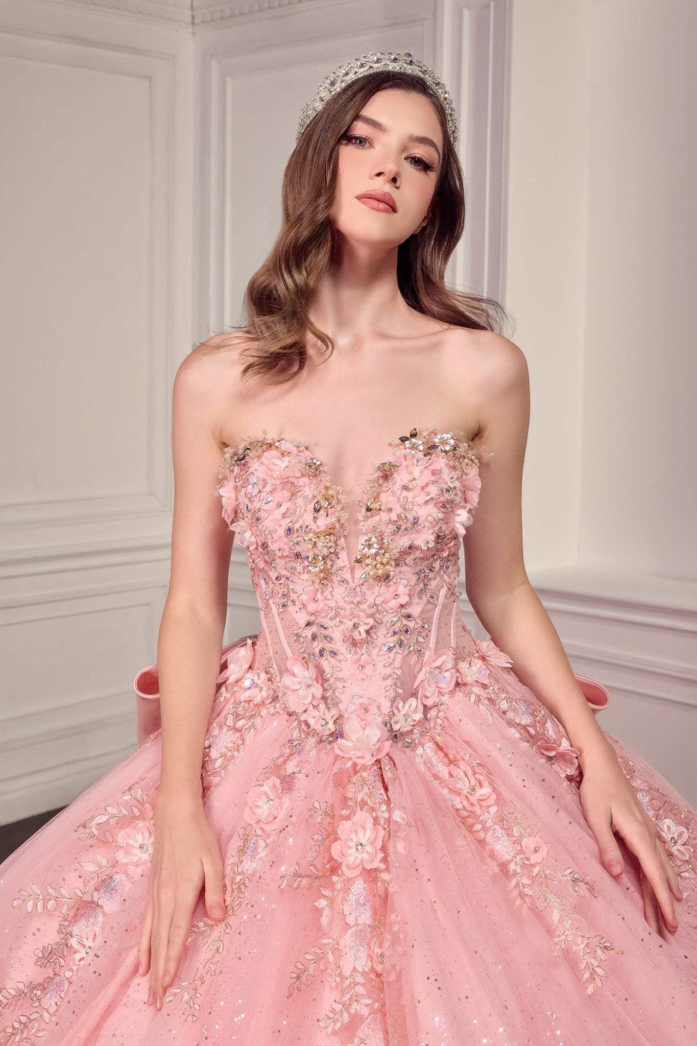 Ladivine 15726 Strapless Sweetheart Quinceanera Ball Gown - Luzilly Bridal & Apparel