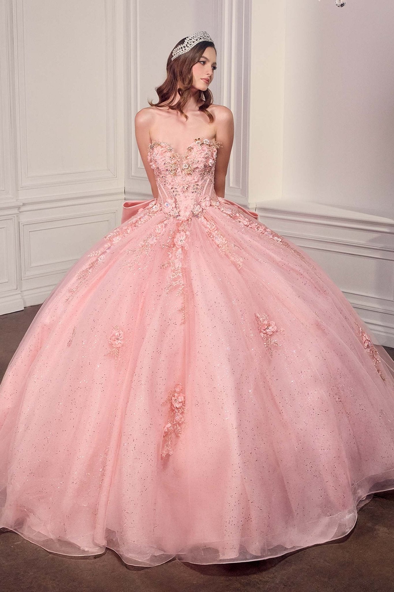 Ladivine 15726 Strapless Sweetheart Quinceanera Ball Gown - Luzilly Bridal & Apparel