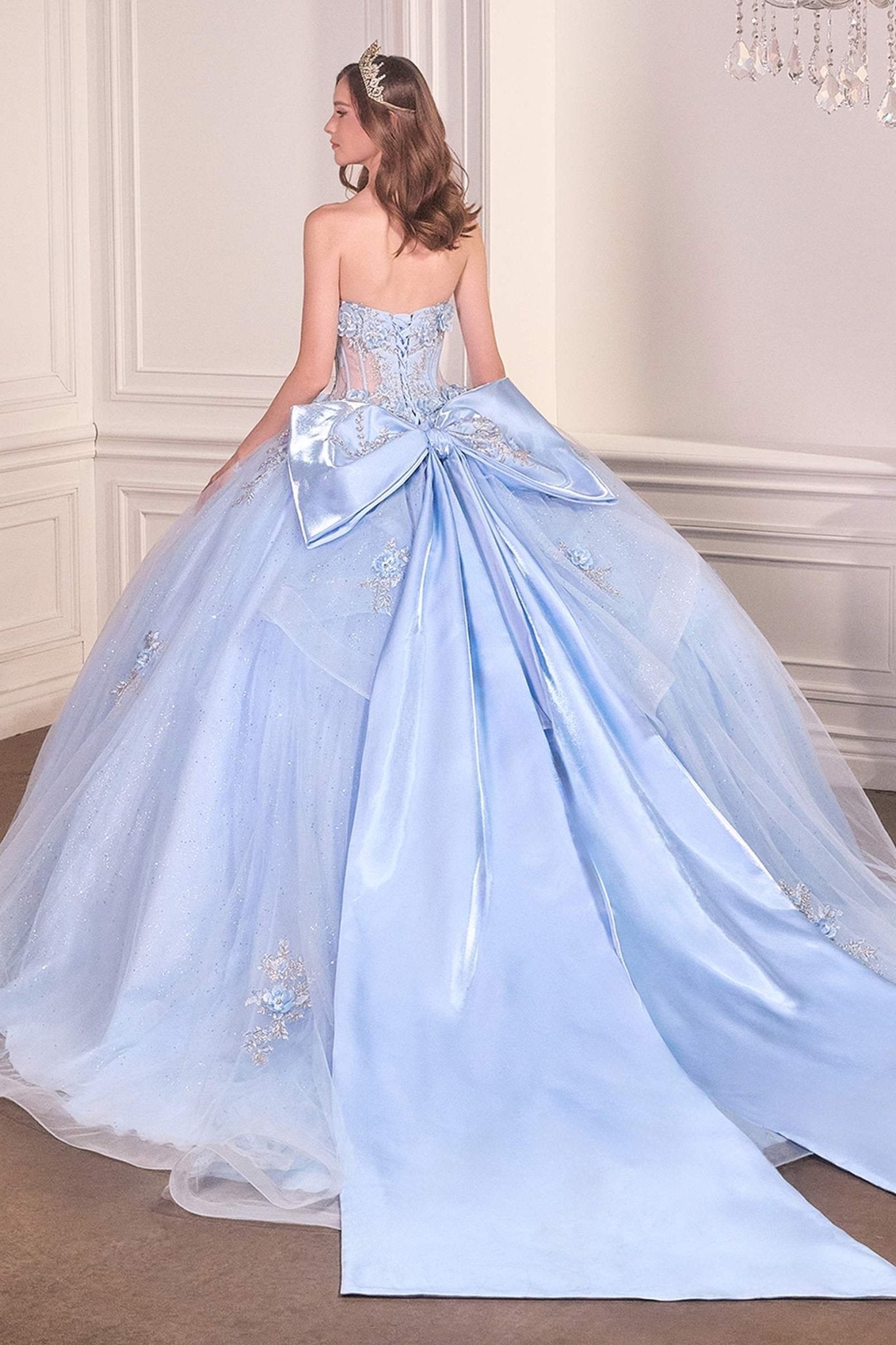 Ladivine 15726 Strapless Sweetheart Quinceanera Ball Gown - Luzilly Bridal & Apparel