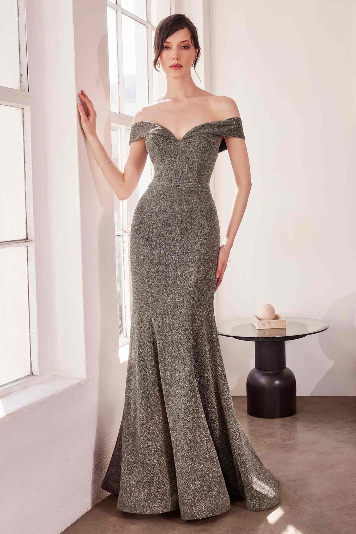 Ladivine Amoris T602 Off Shoulder Sweetheart Neck Fitted Prom Gown - Luzilly Bridal & Apparel