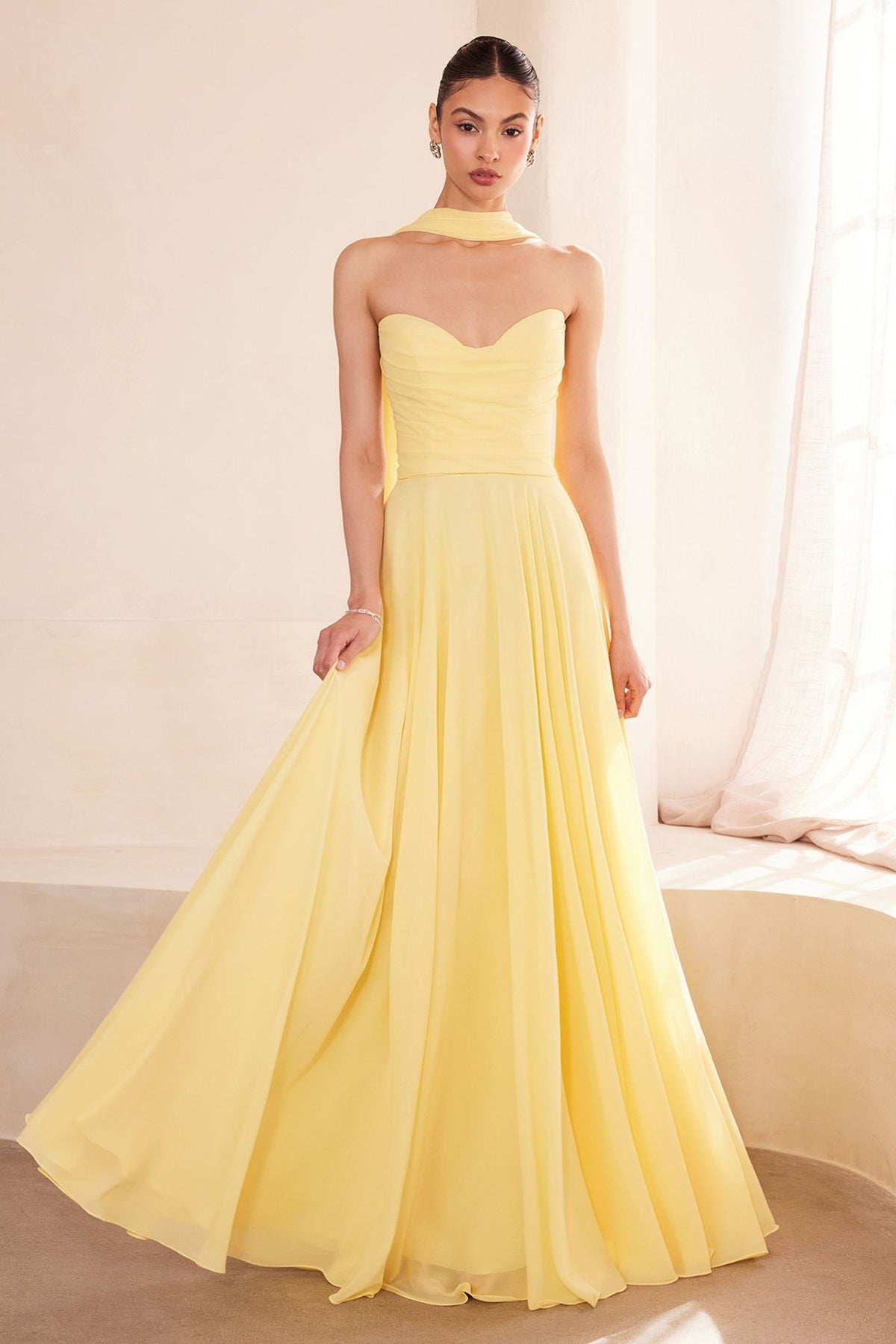 Ladivine Amoris T703 Dress Strapless A-Line Bridesmaid Gown - Luzilly Bridal & Apparel