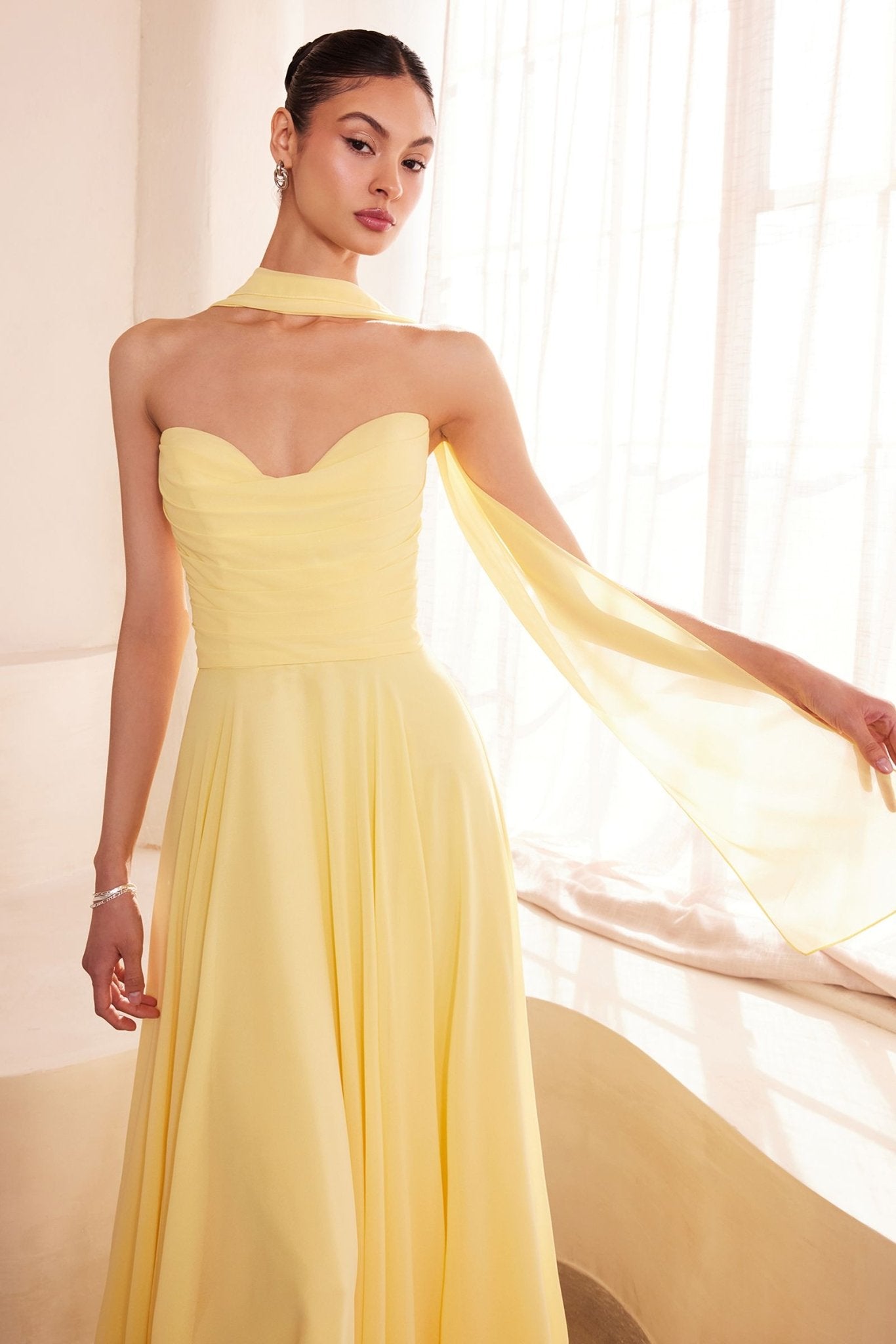 Ladivine Amoris T703 Dress Strapless A-Line Bridesmaid Gown - Luzilly Bridal & Apparel